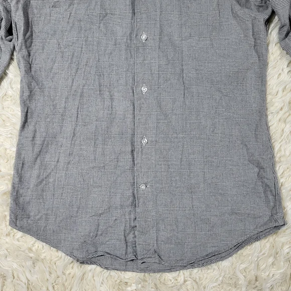 Pini Parma Classic Gray Linen Shirt Made In Italy Size 15 Neck - Picture 4 of 16